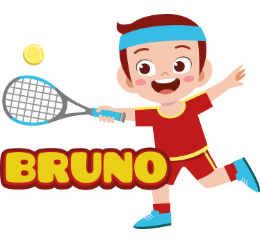 Camisetas con nombre Jugador de tenis infantil con nombre - TenVinilo