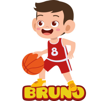 Dětský basketbalový hráč trička se jménem - TenStickers