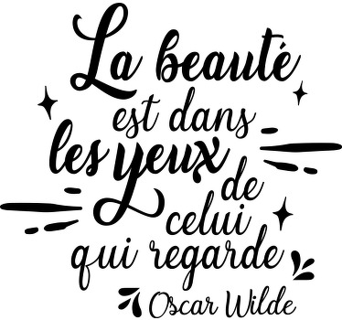 Citation d'amour wilde sur la beauté t-shirt personnalisé - TenStickers