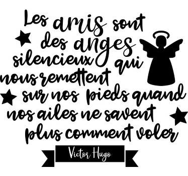 Tee shirt victor hugo citation forte amitié - TenStickers