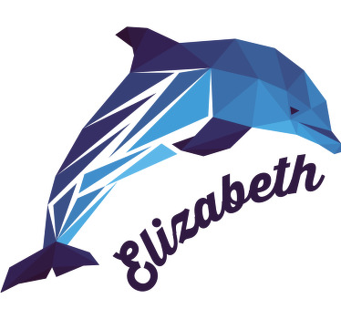 Majice z imenom geometri živali delfin - TenStickers