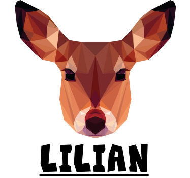 Camisetas con nombre Reno lindo de animales geométricos - TenVinilo