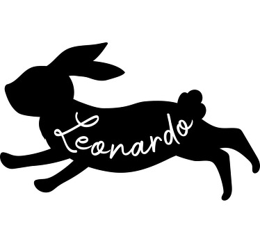 T-shirt lapin courant avec nom - TenStickers