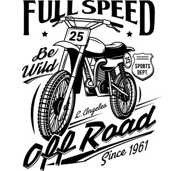 Full Speed Vintage Motorcycle custom t-shirt - TenStickers