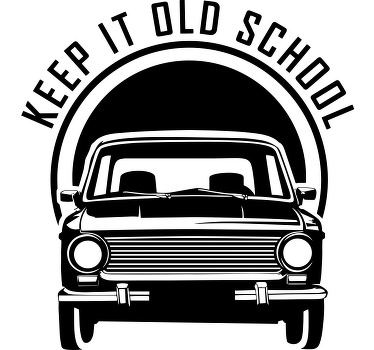 'Old School' yellow custom t-shirt - TenStickers