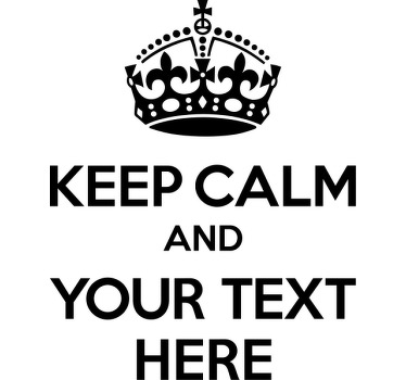 Keep Calm and write you text T-shirts with name - TenStickers