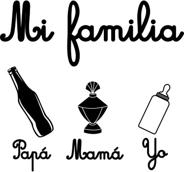 Camiseta bebé Las bebidas de mi familia - TenVinilo