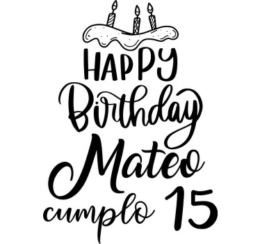 Camiseta personalizable diseño de edad con pastel - TenVinilo