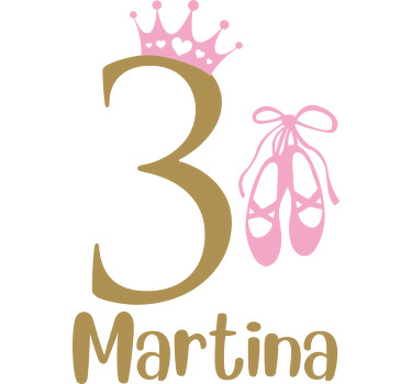 Custom birthday age and name T-shirts - TenStickers