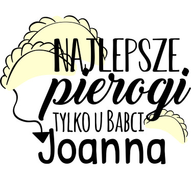Koszulka z imieniem najlepsze pierogi - TenStickers