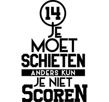 Voetbal T shirt uitspraken Johan Cruijf - TenStickers