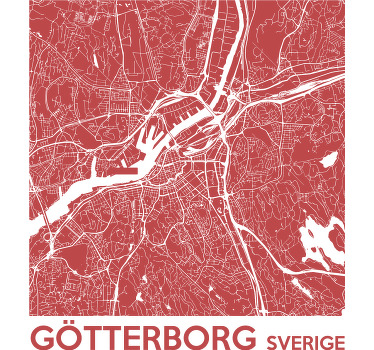 Karta över göteborg anpassad t-shirt - Tenstickers