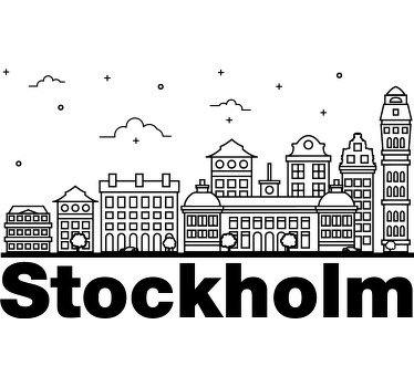 Skyline stockholm anpassad t-shirt - Tenstickers