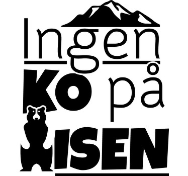 Ingen ko på isen text anpassad t-shirt - Tenstickers