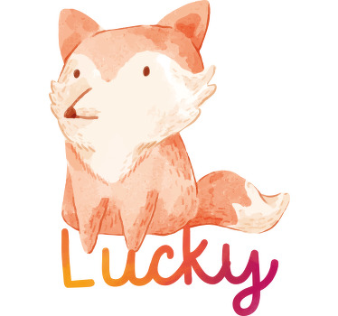 T-shirt enfant renard avec nom - TenStickers