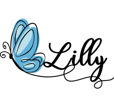 T-shirt enfant papillon bleu personnalisable - TenStickers