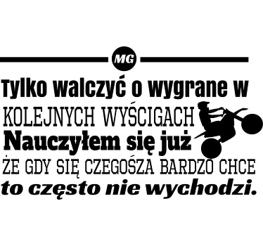 Koszulka Cytat żużlowy - TenStickers