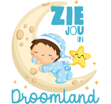 Baby T-shirt droomland slaapliedje - TenStickers