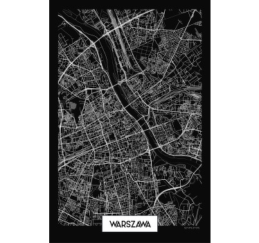 Koszulka Mapa topograficzna warszawy - TenStickers