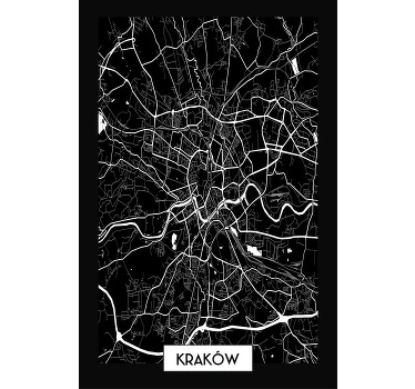 Koszulka Mapa topograficzna krakowa - TenStickers