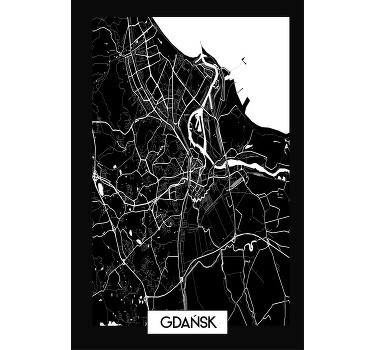 Koszulka Mapa topograficzna gdańska - TenStickers