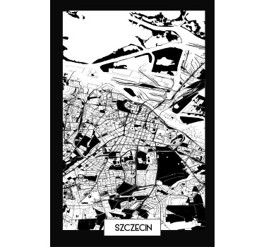 Koszulka Mapa topograficzna szczecina - TenStickers