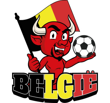 T-shirt Belgie Rode Duivel - TenStickers