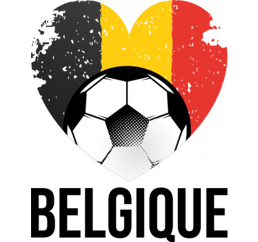 T-shirt ballon foot belgique - TenStickers