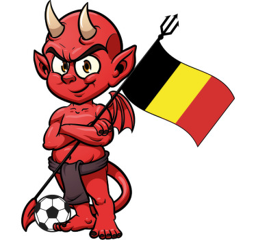 T-shirt diable rouge foot - TenStickers