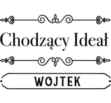 Koszulka z imieniem "chodzący ideał" - TenStickers