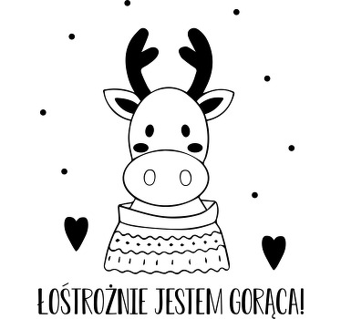Koszulka "Łośtrożnie jestem gorąca" - TenStickers