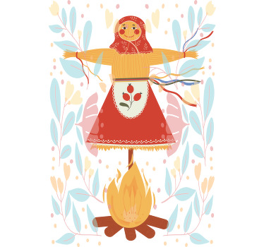 Koszulka Ilustracja ludowa "marzanna" - TenStickers