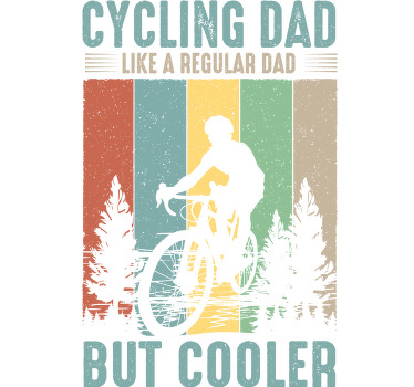 T-shirt fête des pères Cycling dad - TenStickers