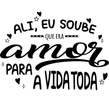 t-shirt personalizada "amor para a vida toda" - TenStickers