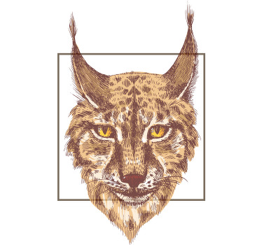 T-shirt de cabeça personalizada de lince ibérico - TenStickers