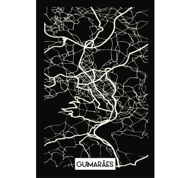 t-shirt personalizada mapa topográfico guimarães - TenStickers