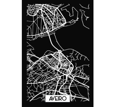 T-shirt personalizada mapa topográfico de aveiro - TenStickers