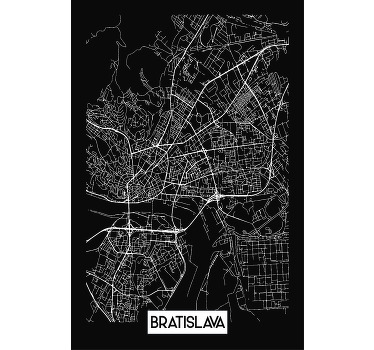 Tričko s mapou Bratislavy - Tenstickers