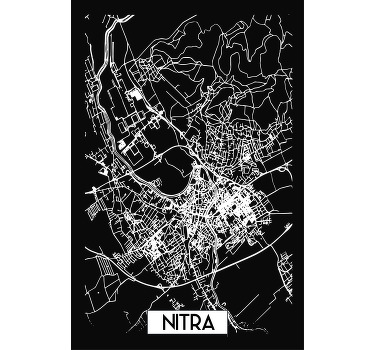 Potlač tričko Nitra s mapou - Tenstickers