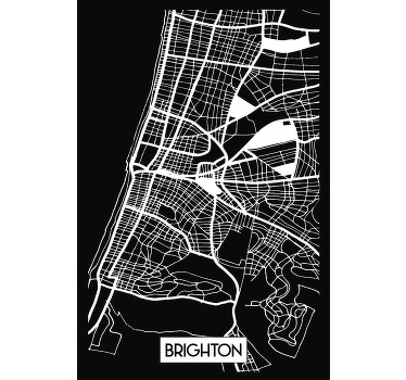 Brighton Topographic Map custom t-shirt - TenStickers