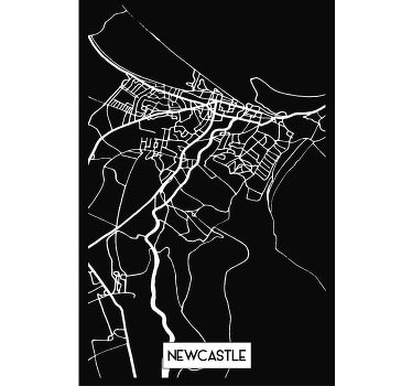 Newcastle Topographic Map custom t-shirt - TenStickers