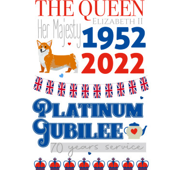 Platinum Jubilee Art custom t-shirt - TenStickers