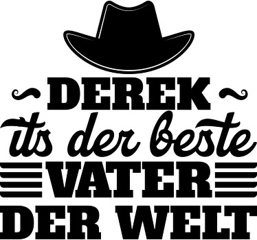 T-Shirts mit Namen Der beste Vater der Welt - TenStickers