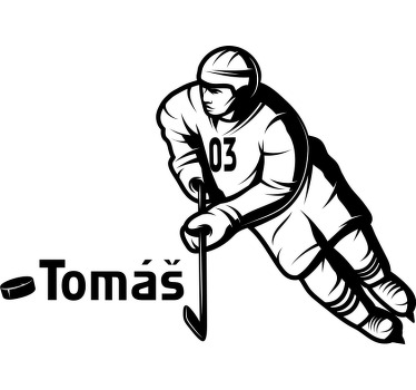 Hokejové tričko s menom na mieru - Tenstickers