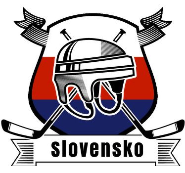 Slovenské hokejové tričko s prilbou - Tenstickers