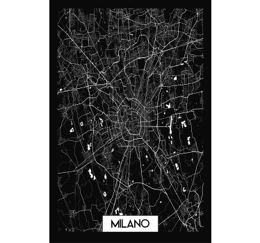 maglietta milano mappamondo citta' e paesi - TenStickers