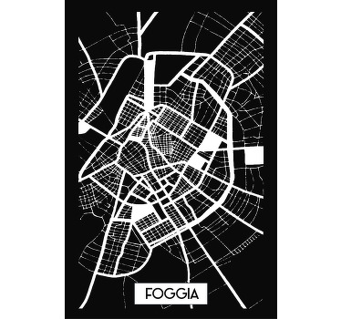 Foggia Carta Topografica t-shirt - TenStickers