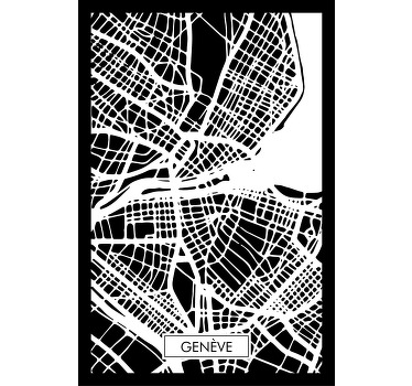 T-shirt Carte topographique ville Suisse Ouest - TenStickers