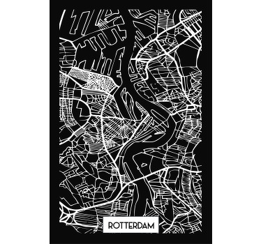 T-shirt Rotterdam topografische kaart - TenStickers