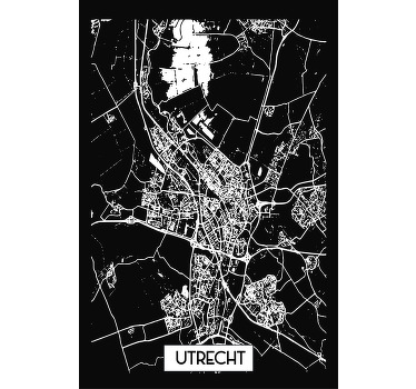 T-shirt Utrecht topografische kaart - TenStickers